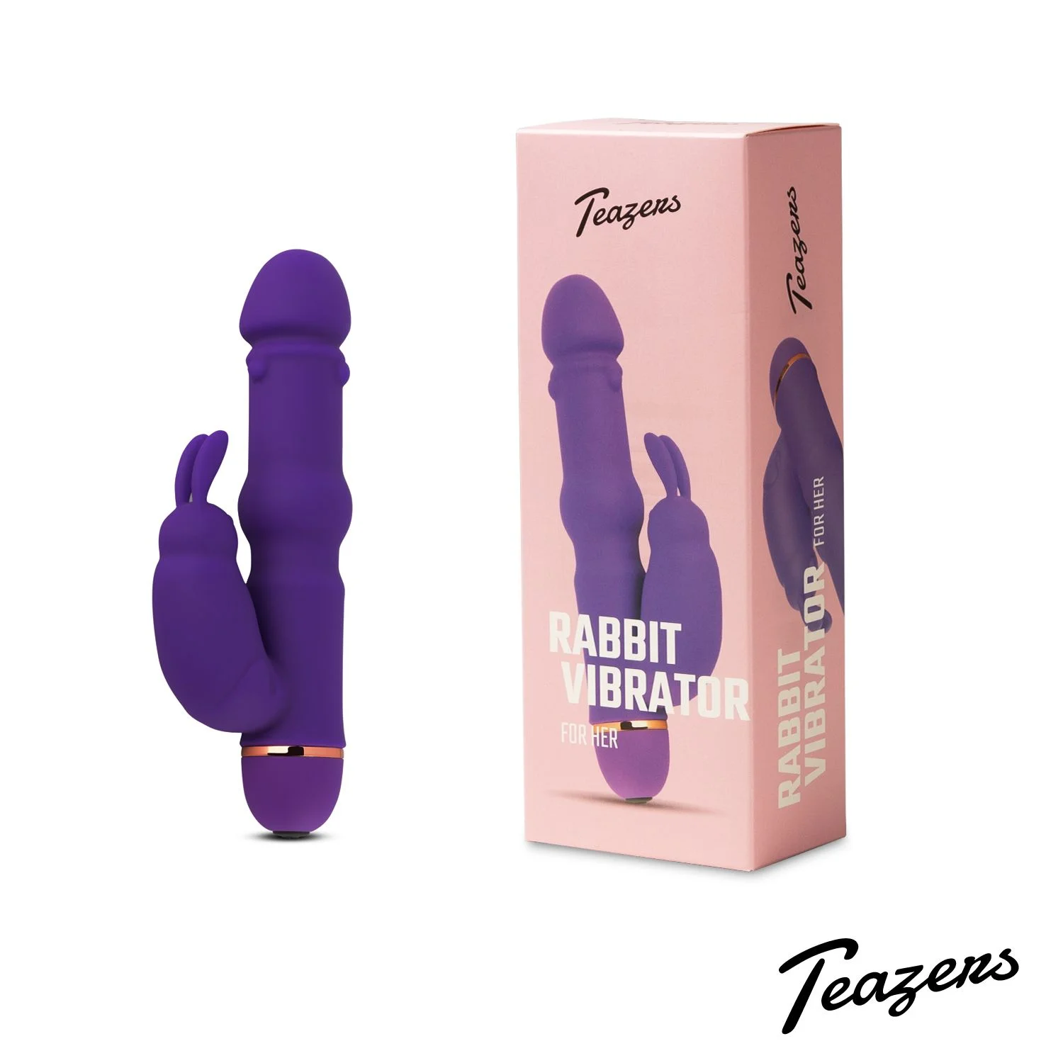 Teazers Siliconen Rabbit Vibrator - Paars