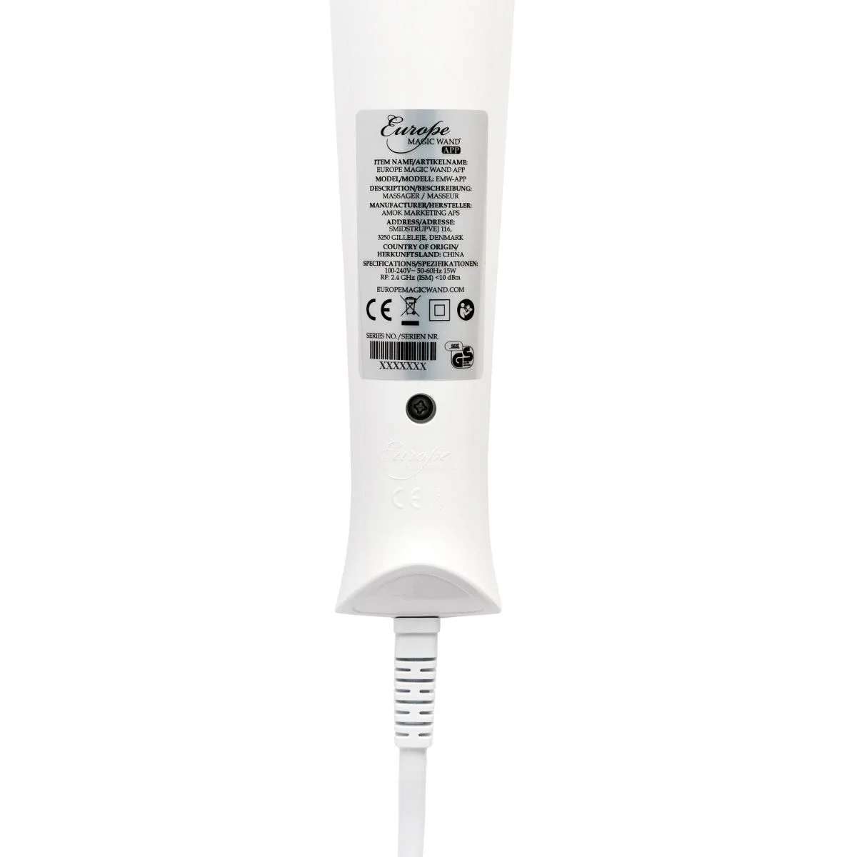 Europe Magic Wand - Body Massager APP Controlled - Wit