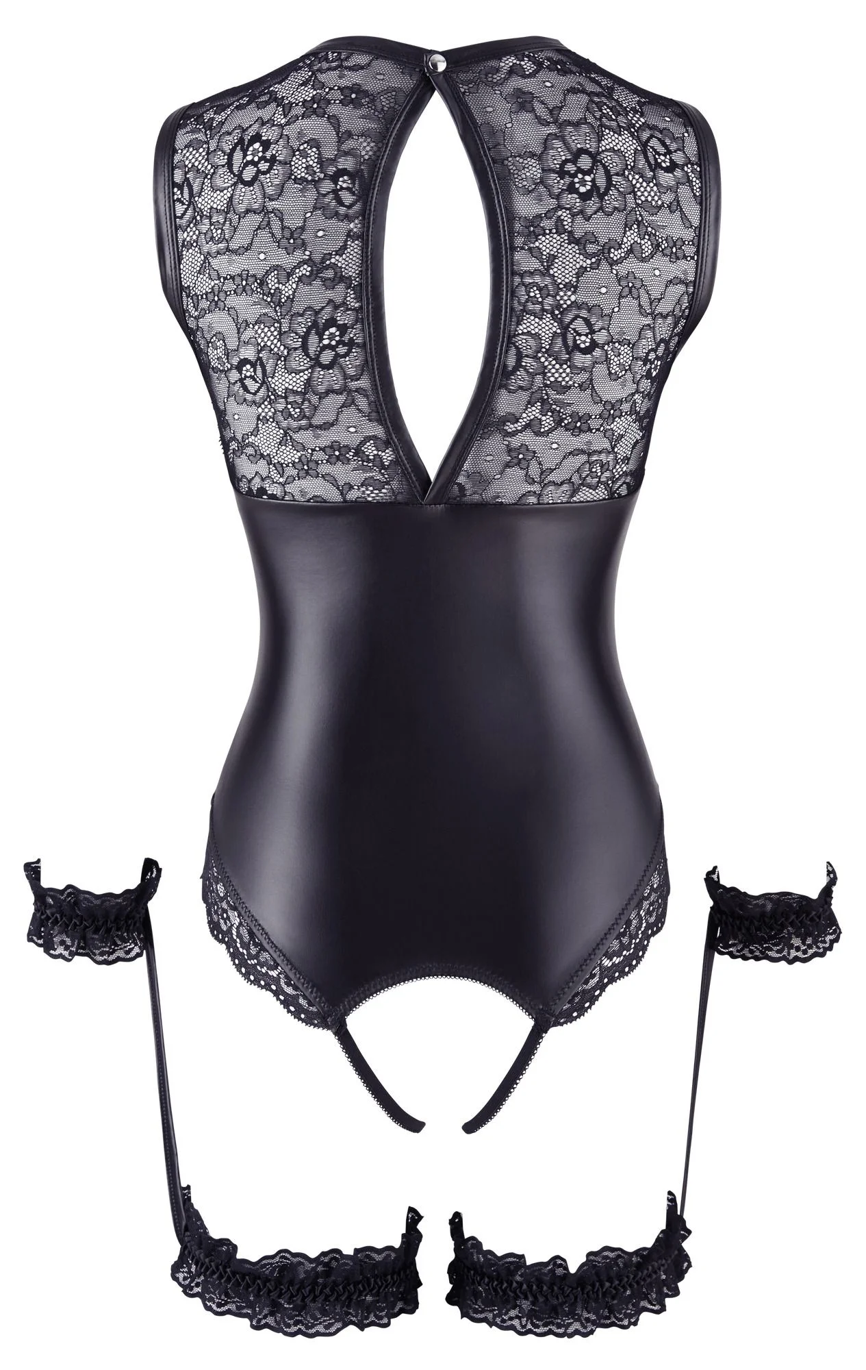 Wetlook body met open kruis