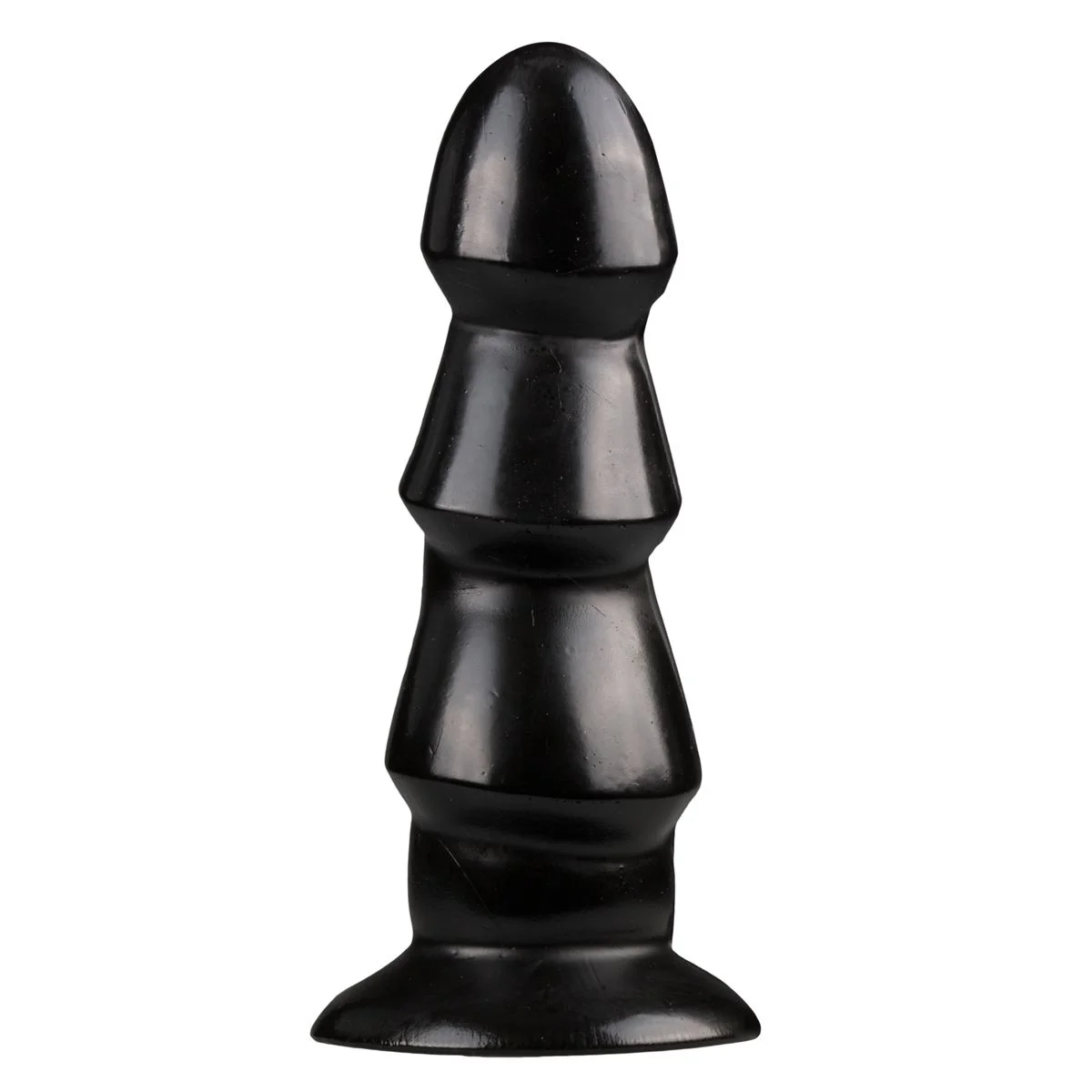 All Black - Zwarte Anaal Dildo Met Ribbels