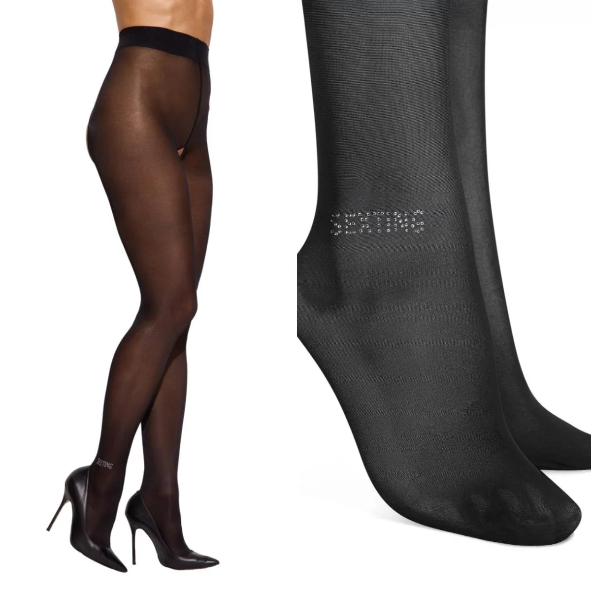 Obsessive - Norless Sexy Panty Open Kruis - Zwart