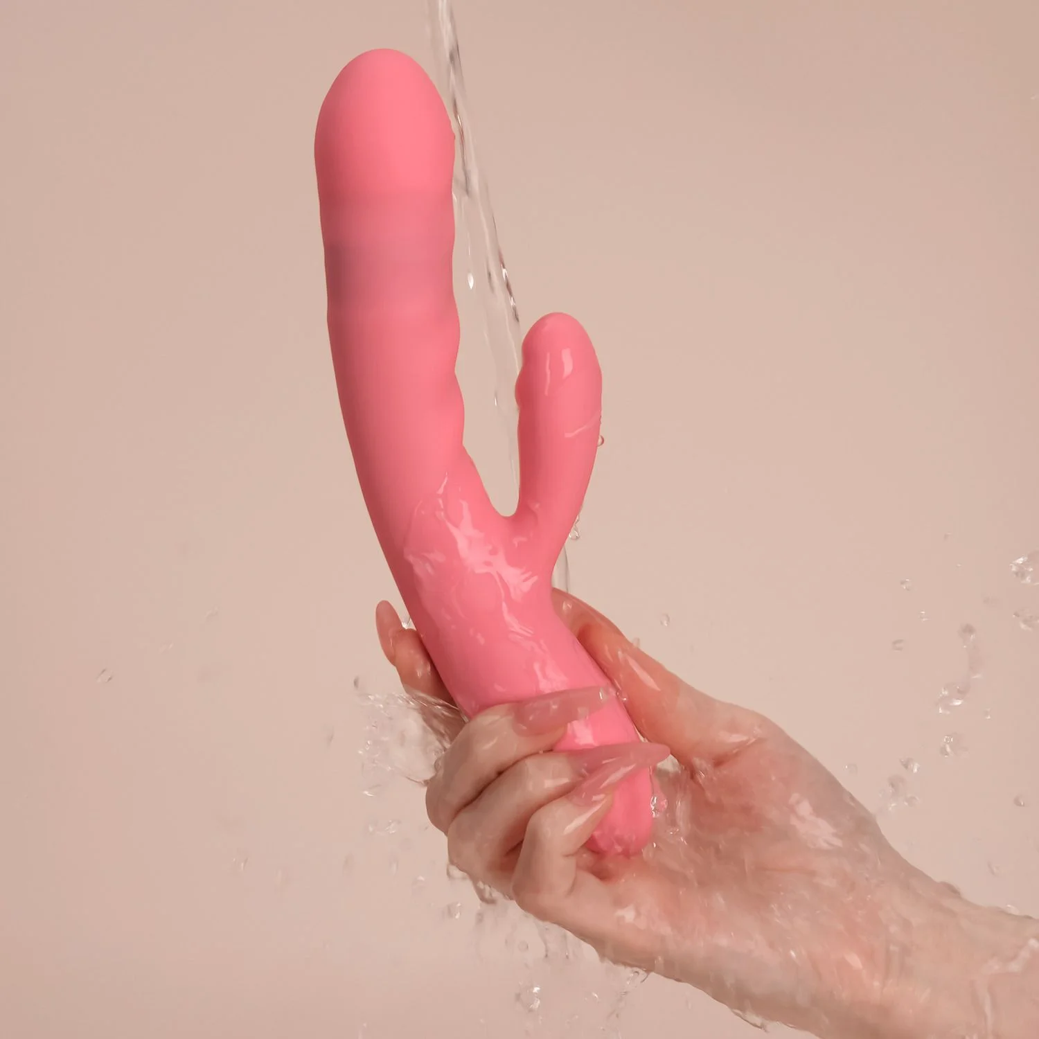 SVAKOM - Avery Thrusting Rabbit Vibrator - Aardbei Roze
