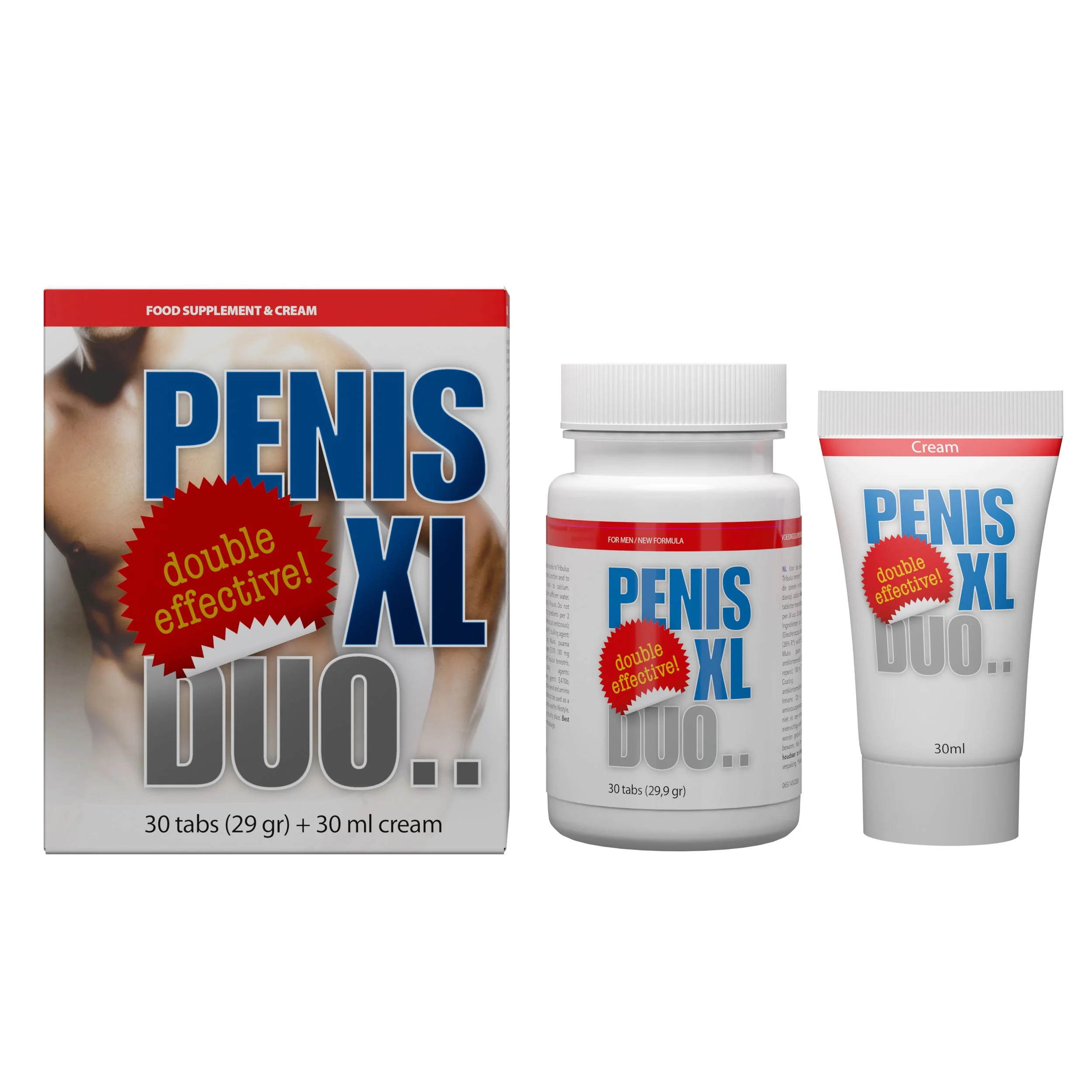 Penis XL Duo Combinatie Crème En Pillen