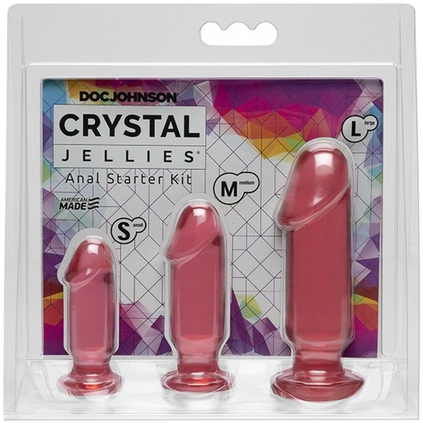 Doc Johnson - Crystal Jellies Anal Starter Kit - Roze