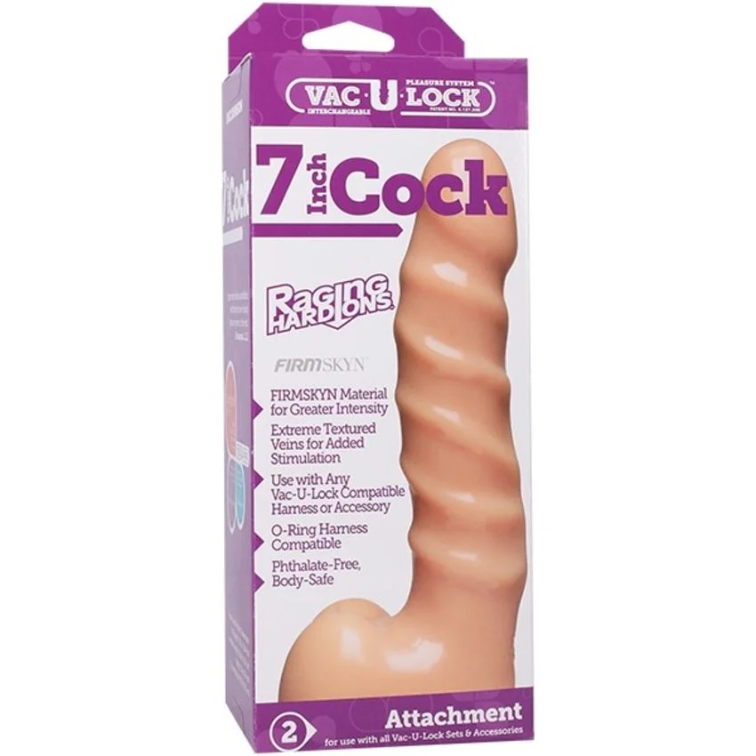 Doc Johnson - VacULock Cock Raging Hard-Ons - Beige