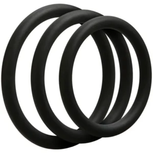 Doc Johnson - OptiMALE 3 C-Ring Set Dun - Zwart