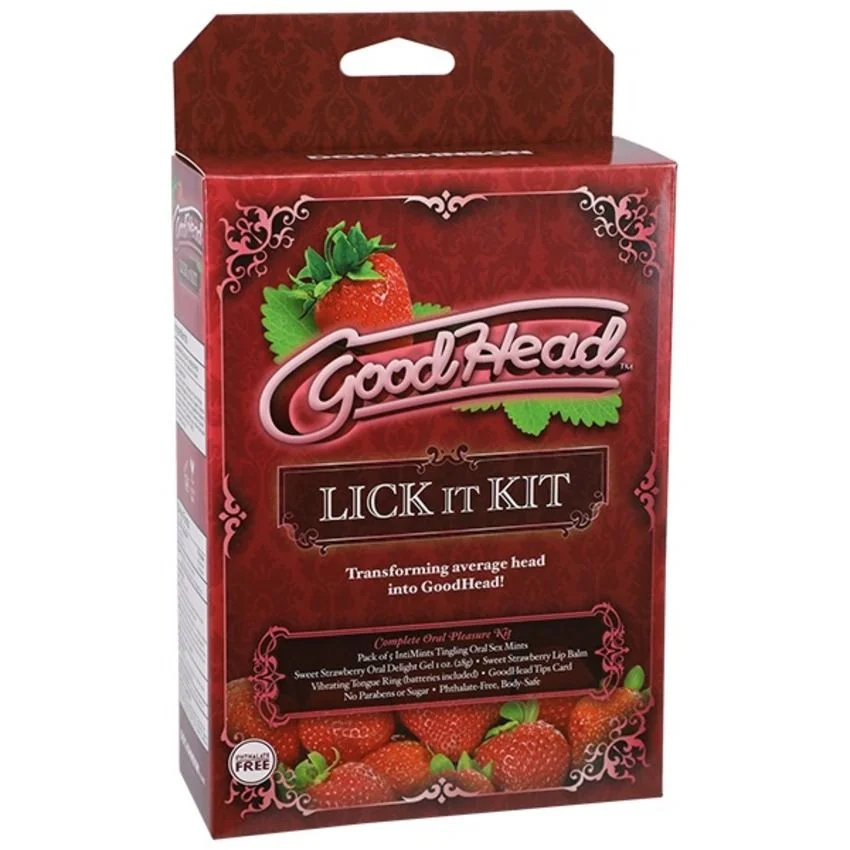 Doc Johnson - GoodHead Lick It Kit - Aardbei