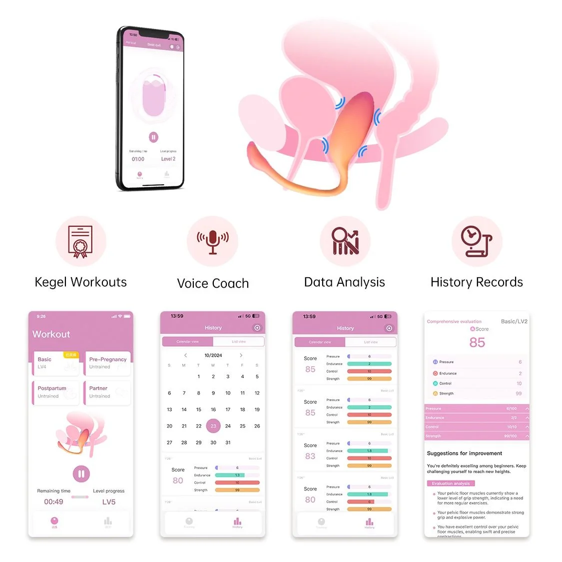 Magic Motion - Flamingo Max Vibrerend Ei en Kegeltrainer in 1 - Oranje