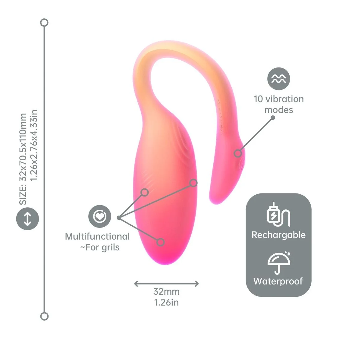 Magic Motion - Flamingo Max Vibrerend Ei en Kegeltrainer in 1 - Oranje