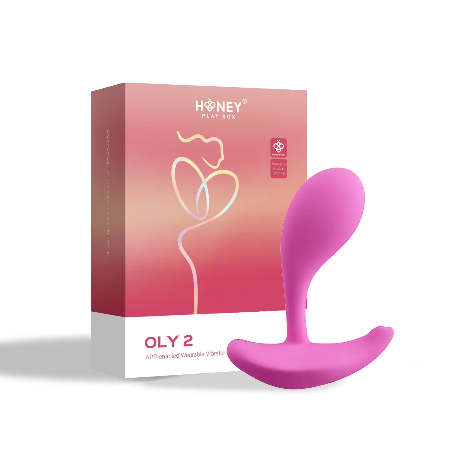 HoneyPlayBox - OLY 2 Draagbare Clitoris- & G-spot Vibrator Met App - Roze
