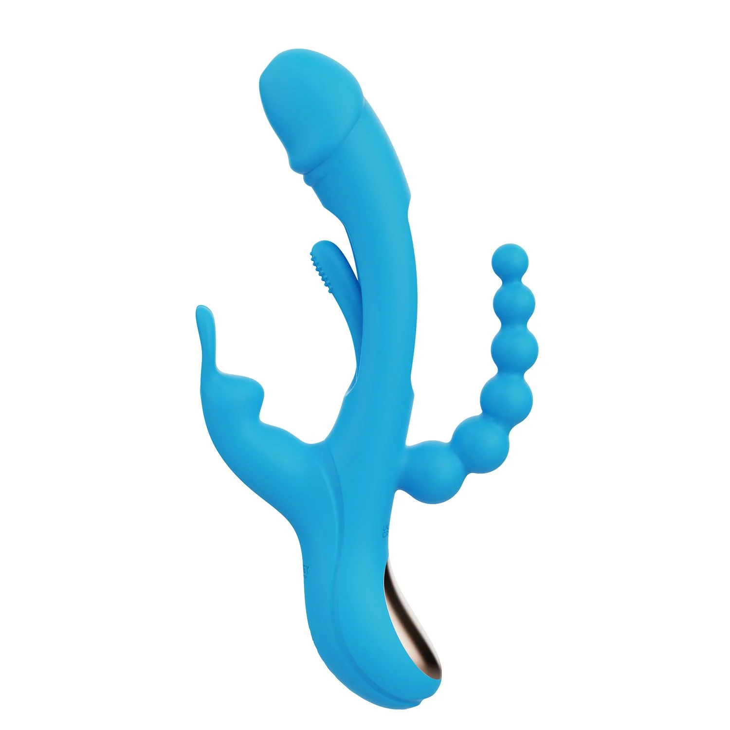 HoneyPlayBox - Trilux Kinky Vinger Rabbit Vibrator - Blauw