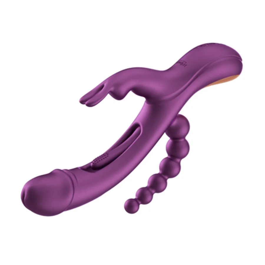 HoneyPlayBox - Trilux Kinky Vinger Rabbit Vibrator - Paars