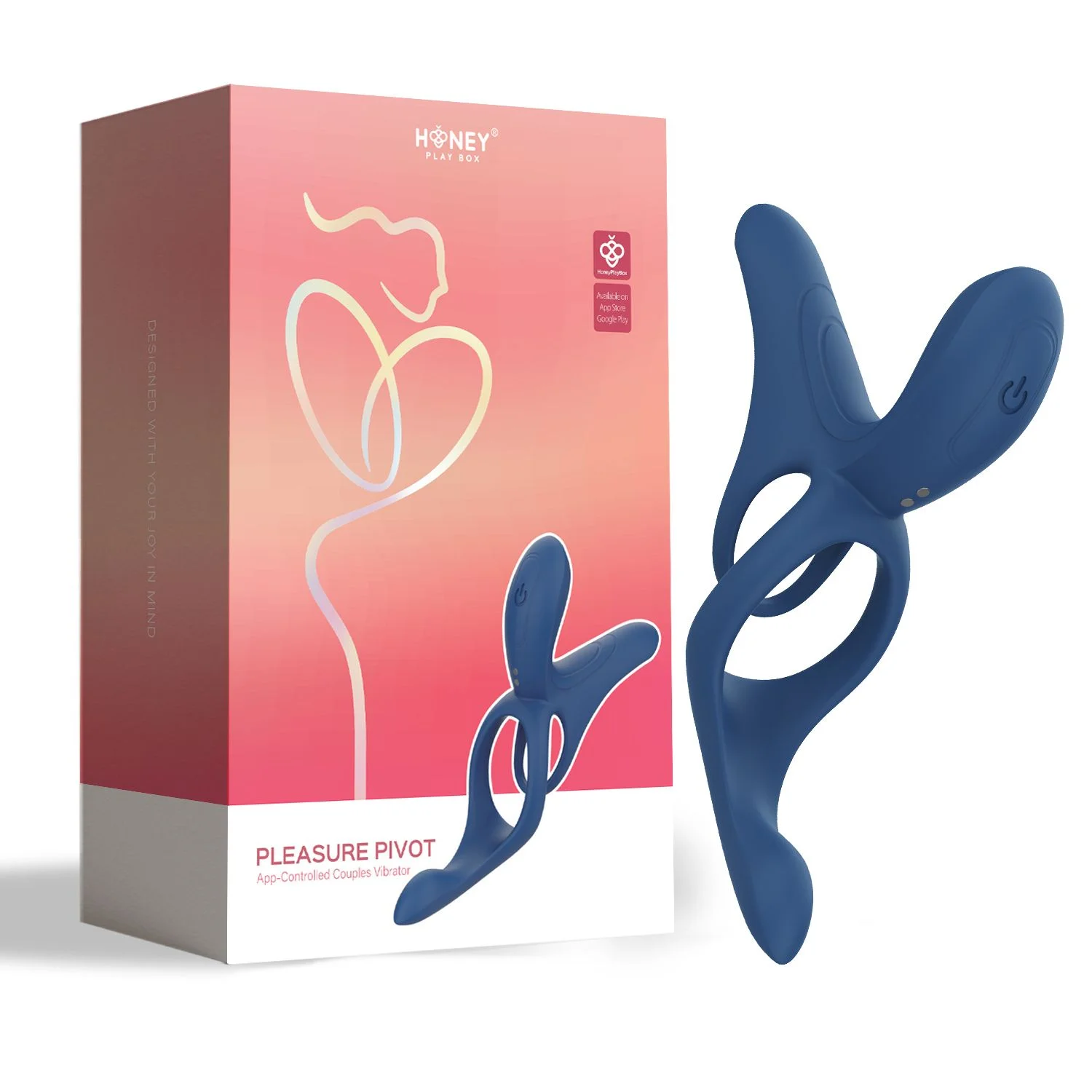 HoneyPlayBox - Pleasure Pivot App-gestuurde Vibrator voor Koppels Blauw