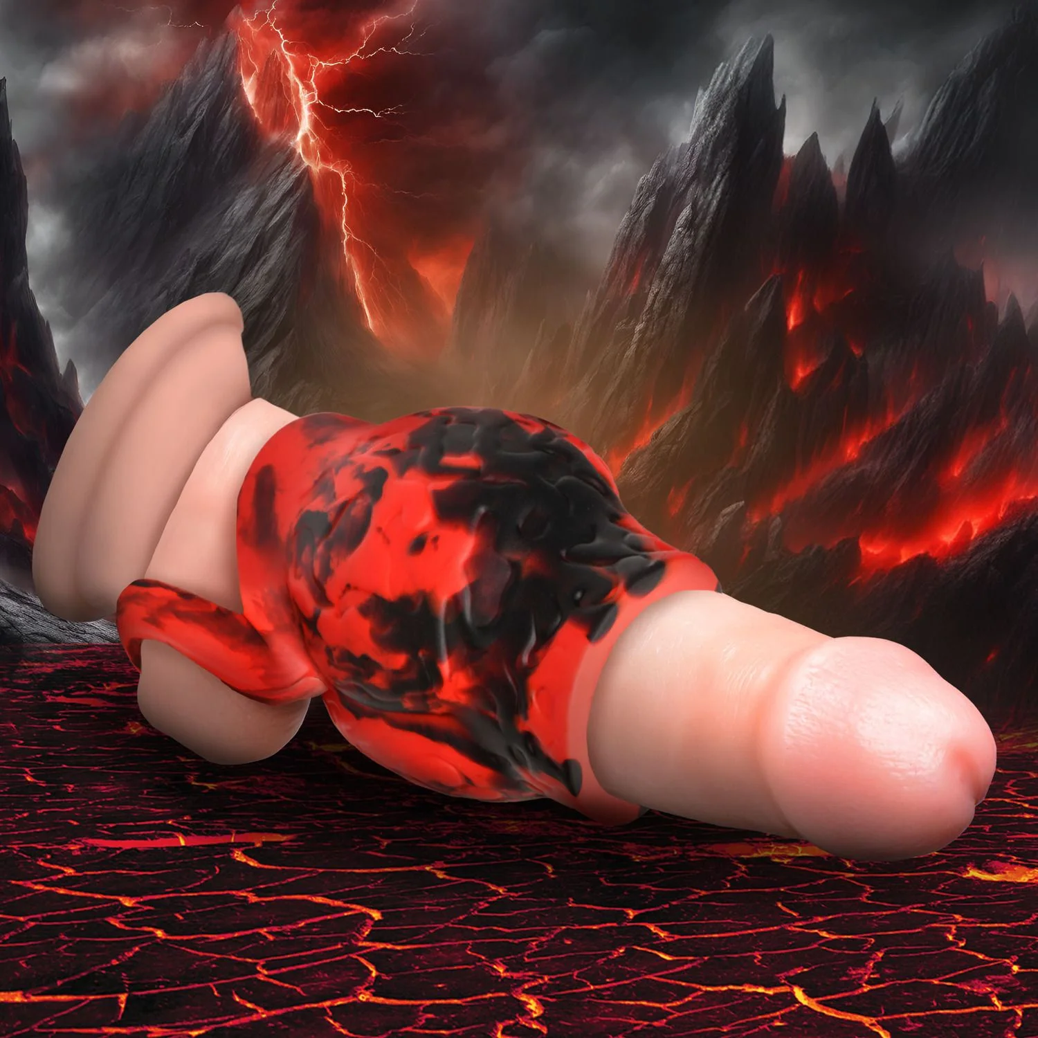 XR Brands - Hell Hound Ballstretcher - Rood