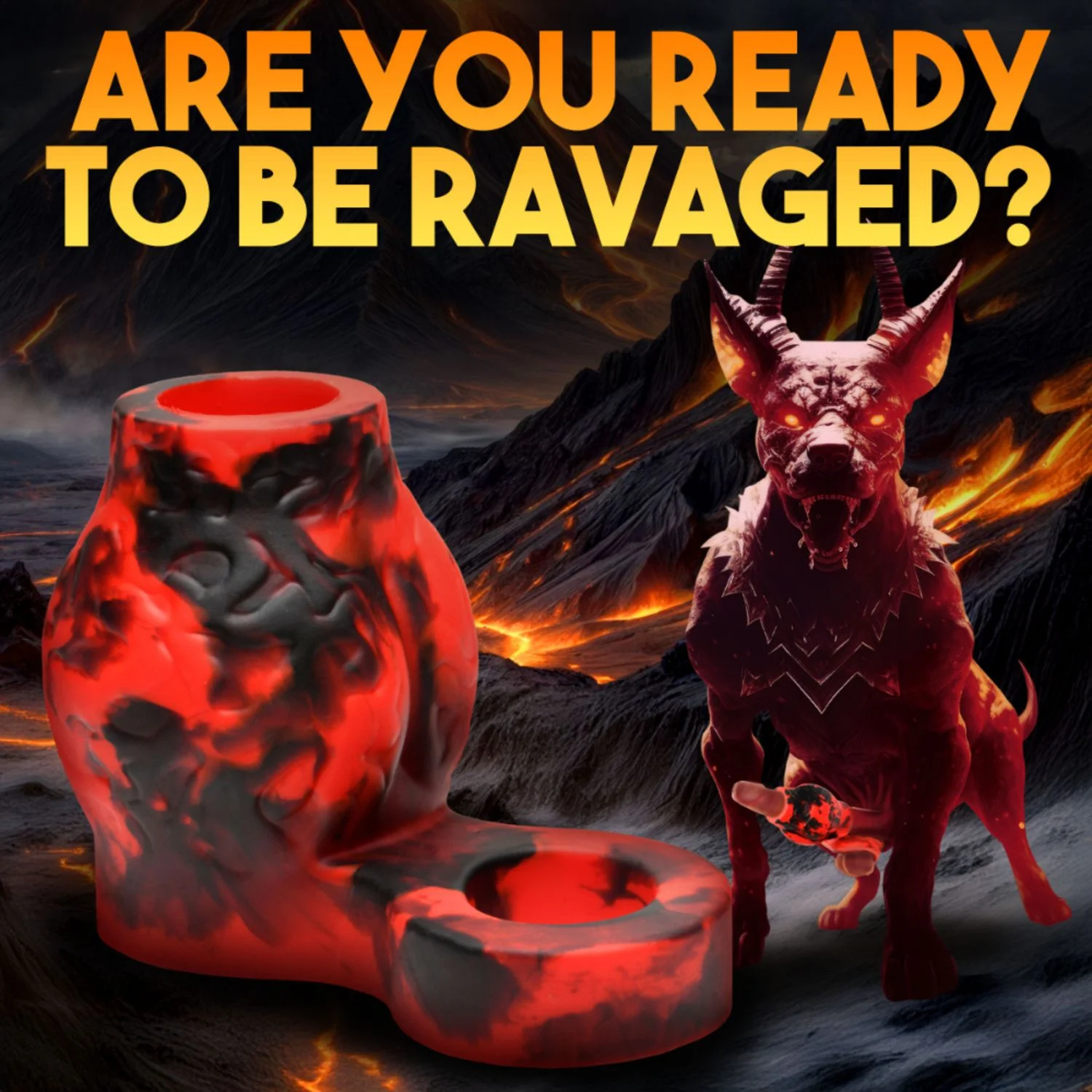 XR Brands - Hell Hound Ballstretcher - Rood