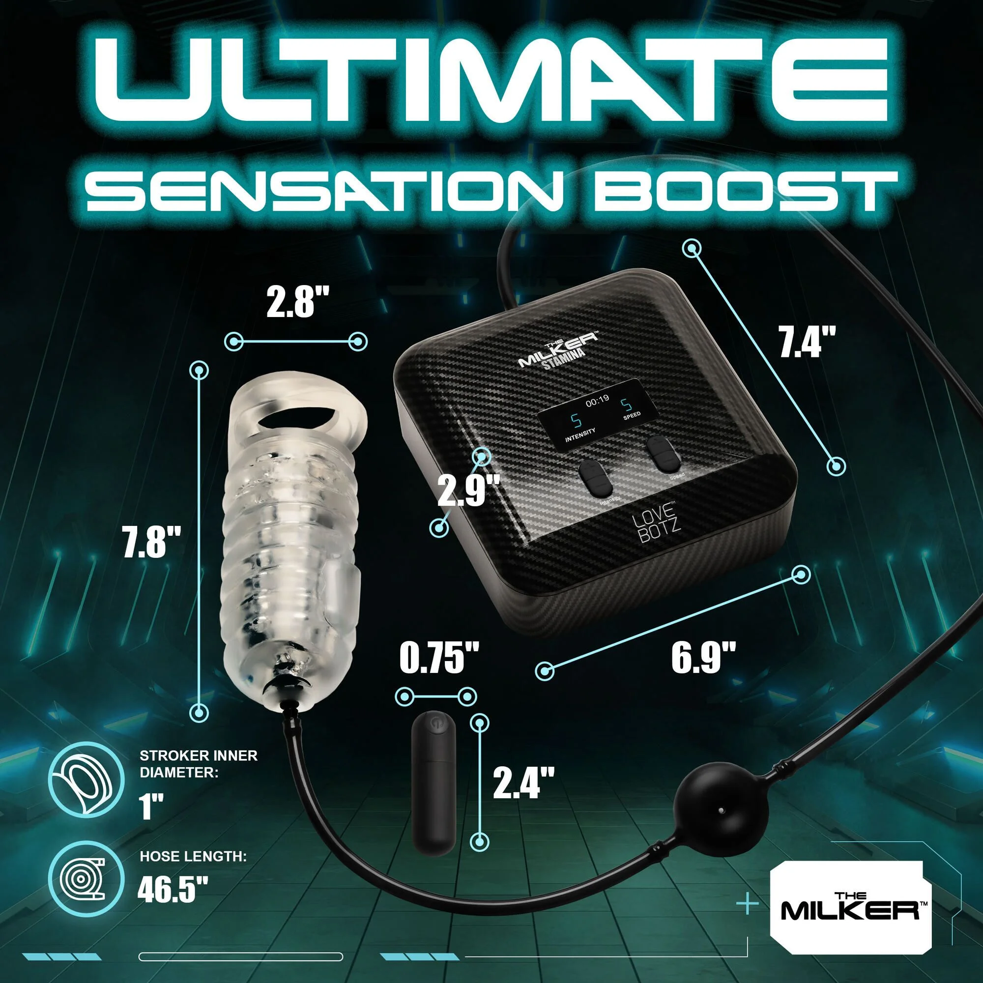 XR Brands - The Milker Stamina - Zwart