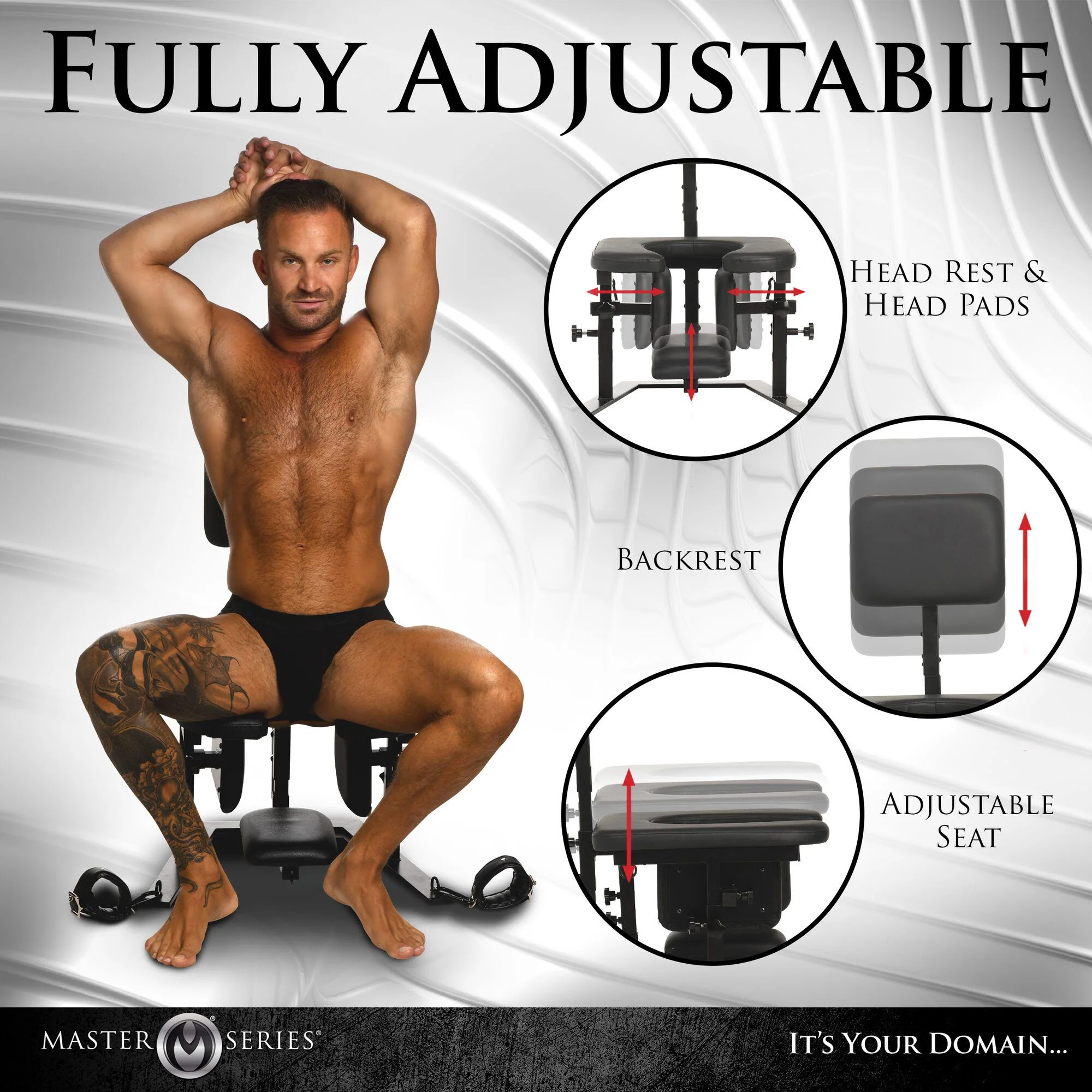 XR Brands - Pleasure Throne Orale Seks Stoel - Zwart