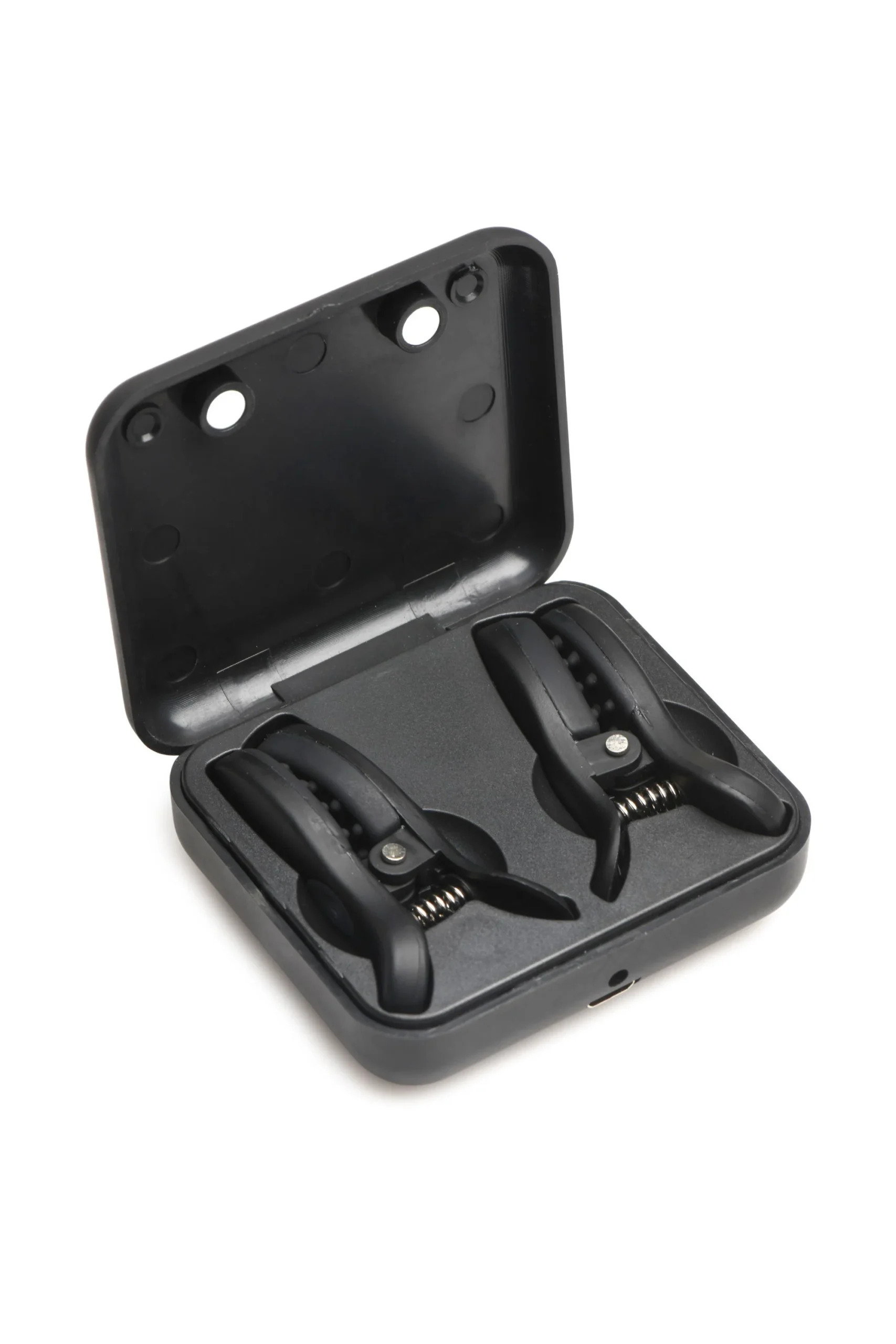 XR Brands - Dark Grip Vibrerende Tepelkemmen - Zwart