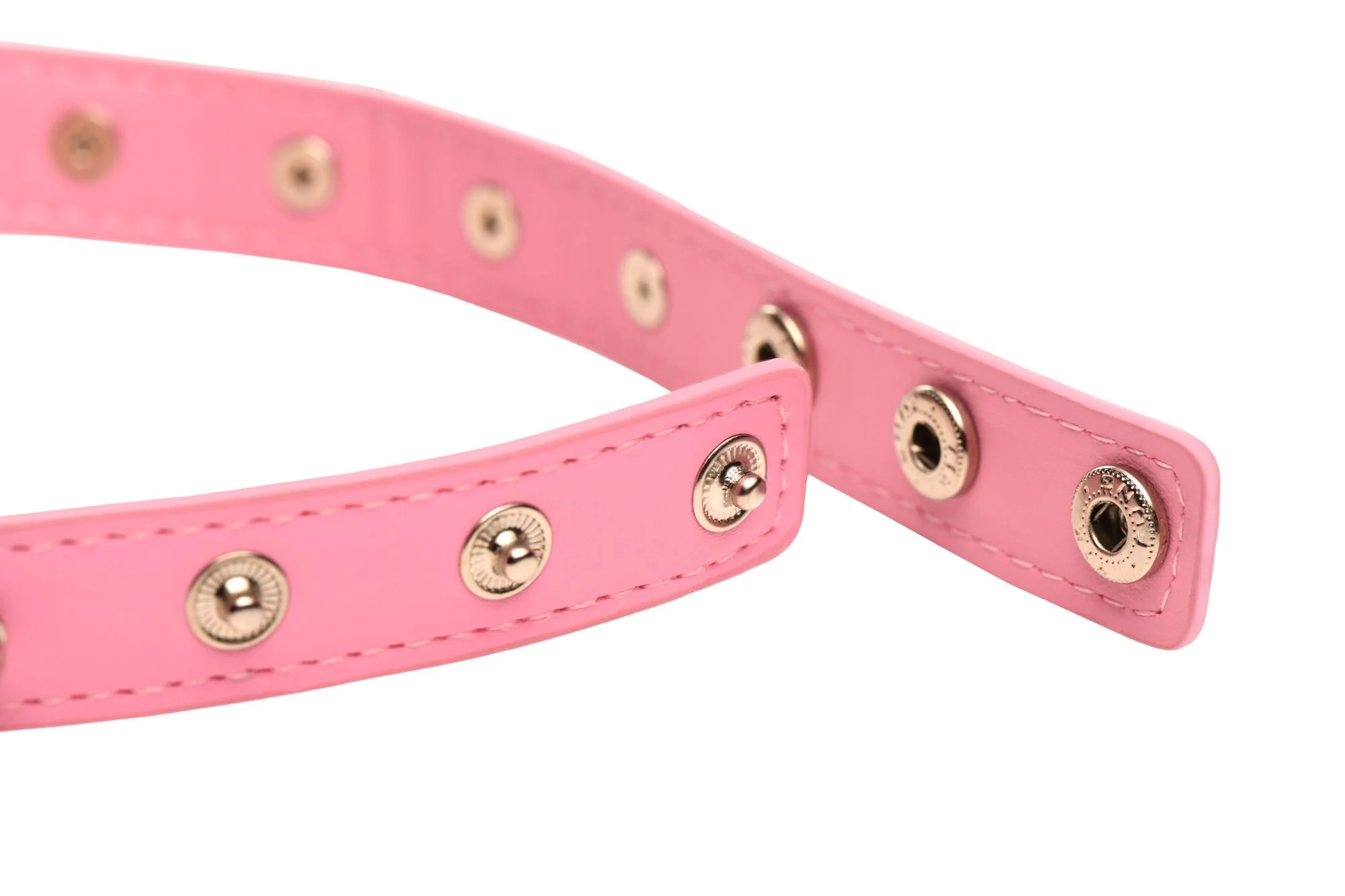 XR Brands - Spiked Heart Choker - Roze