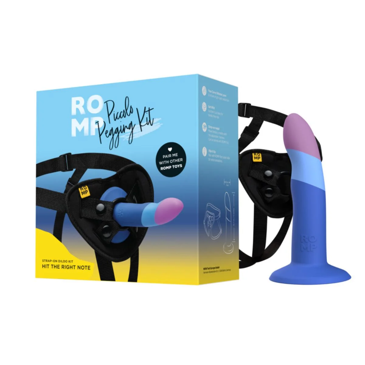 ROMP β Piccolo Pegging Kit β Met Dildo & Harness