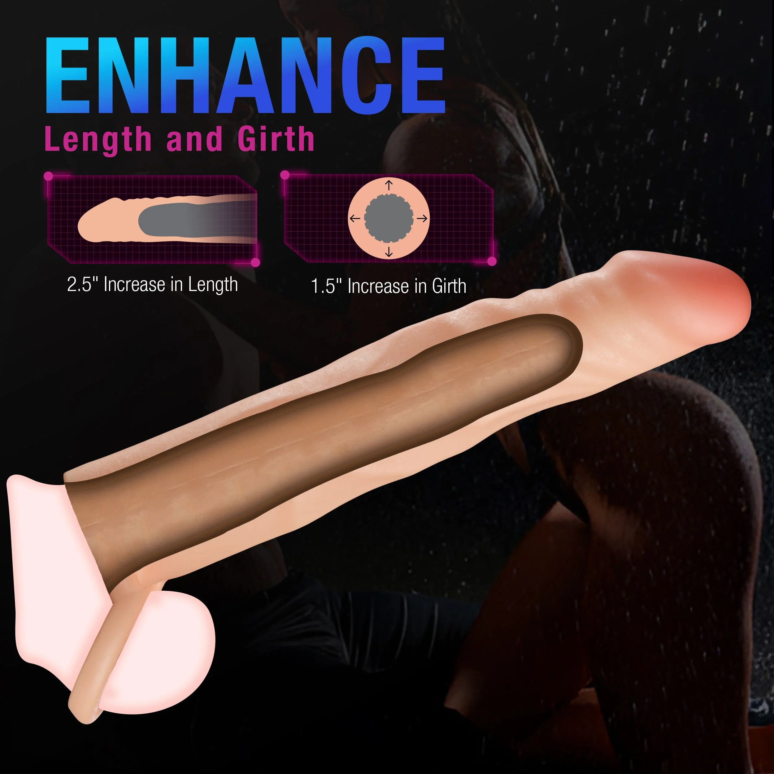 Blush - Performance Plus Siliconen Penis Extender - 6,3 cm