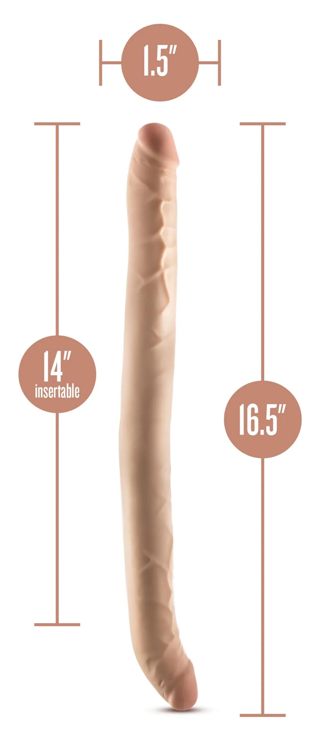 Dr Skin - Dr. Skin Plus 16,5β Buigzame Dubbele Dildo Beige
