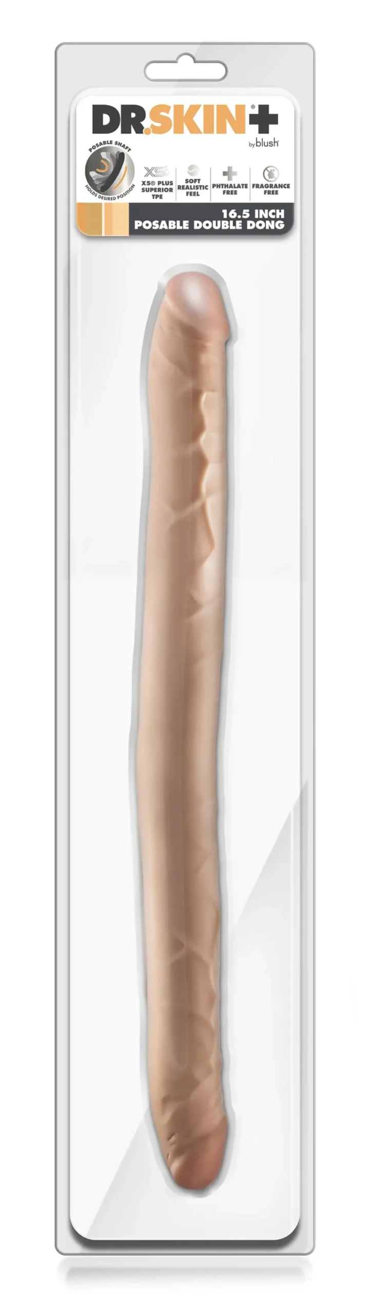 Dr Skin - Dr. Skin Plus 16,5β Buigzame Dubbele Dildo Beige