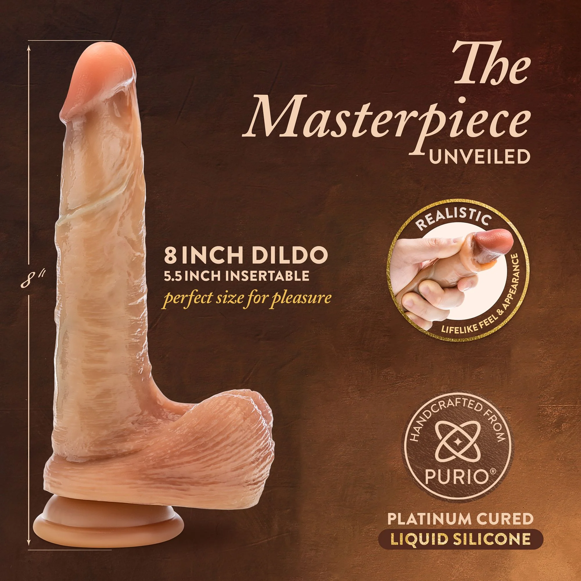 Blush - Renaissance DaVinci Dildo met Schuivende Voorhuid - 20 cm