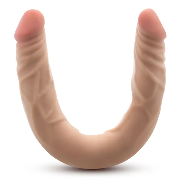 Dr. Skin – Plus 35,5 cm Buigzame Dubbele Dildo – Beige