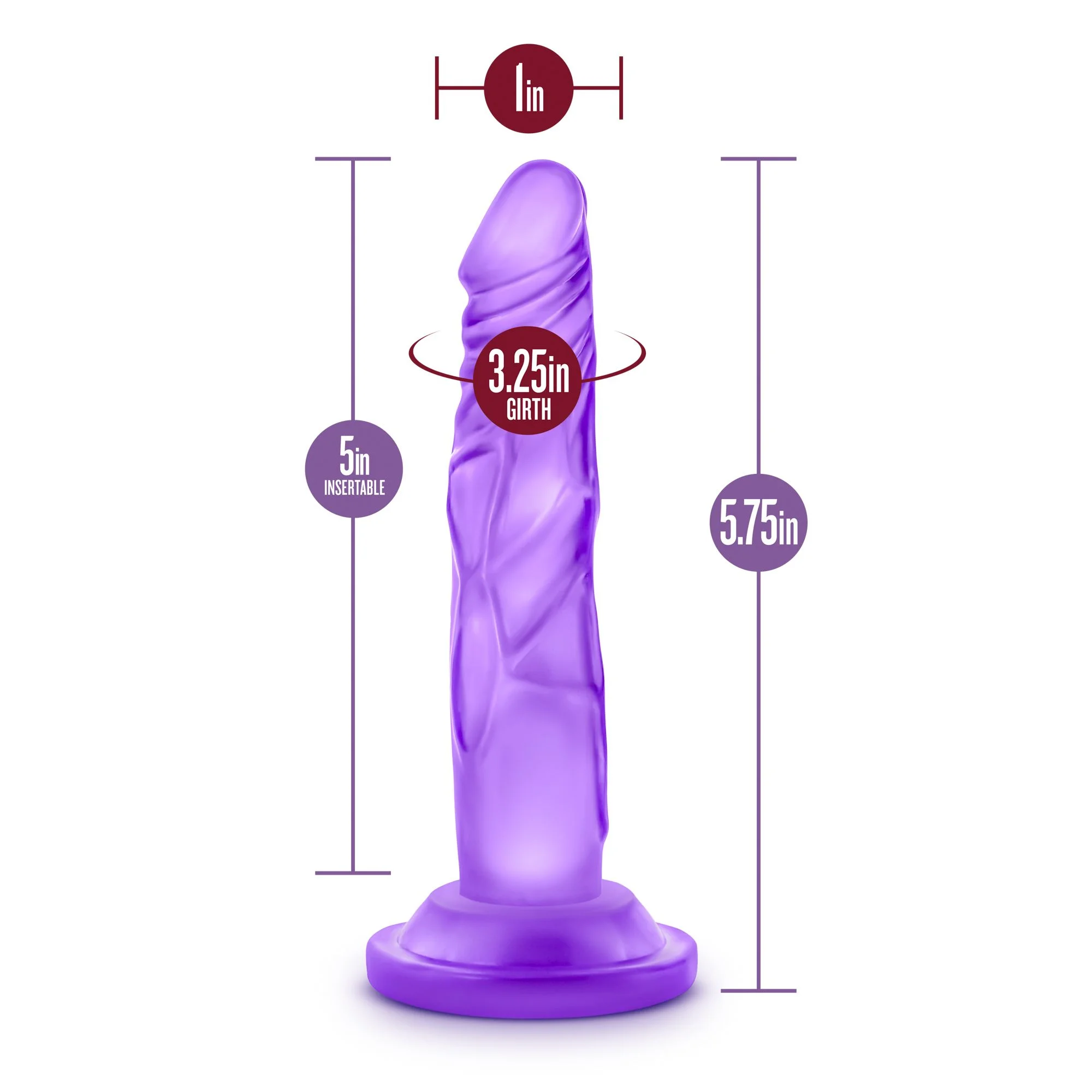 B Yours - Naturally Yours Mini Cock - Paars
