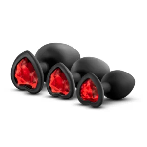 Blush - Luxe Bling Plugs Trainingskit Zwart met Rode Edelstenen