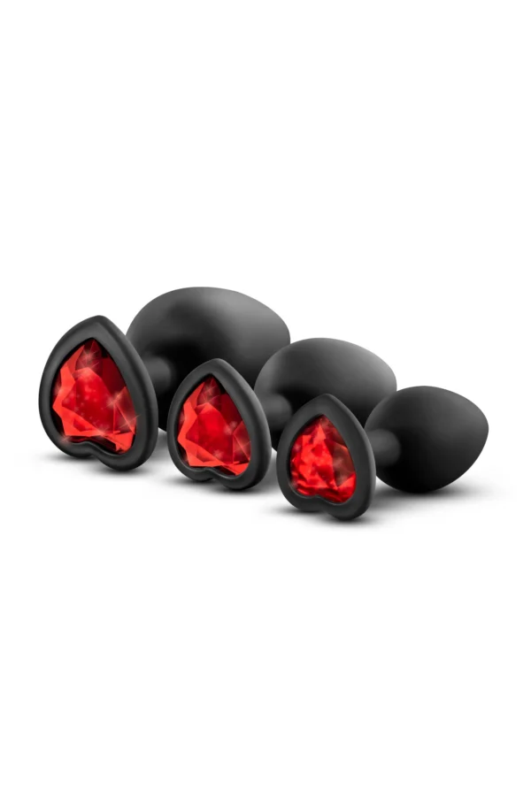 Blush - Luxe Bling Plugs Trainingskit Zwart met Rode Edelstenen