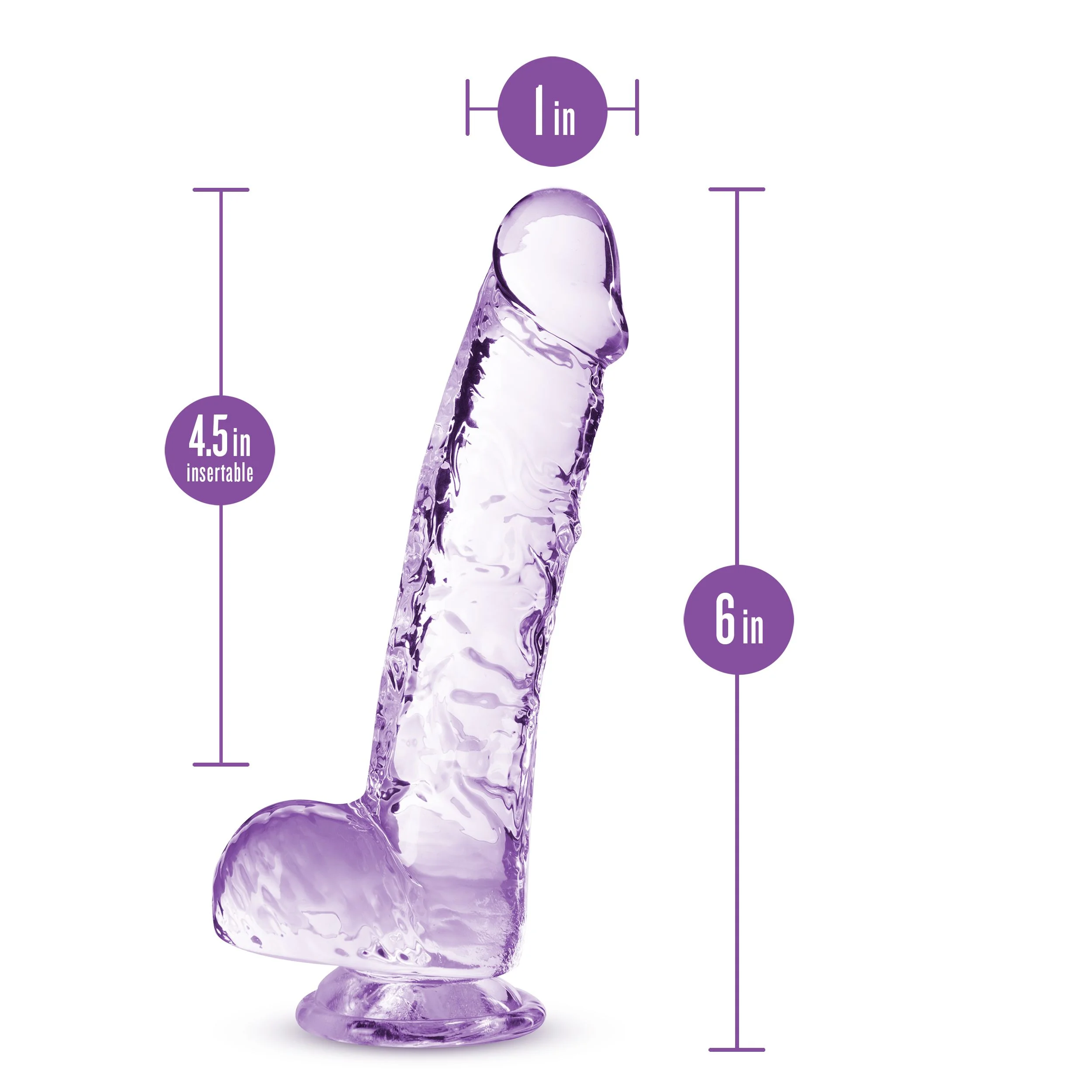 B Yours - Naturally Yours Crystalline Dildo Amethist