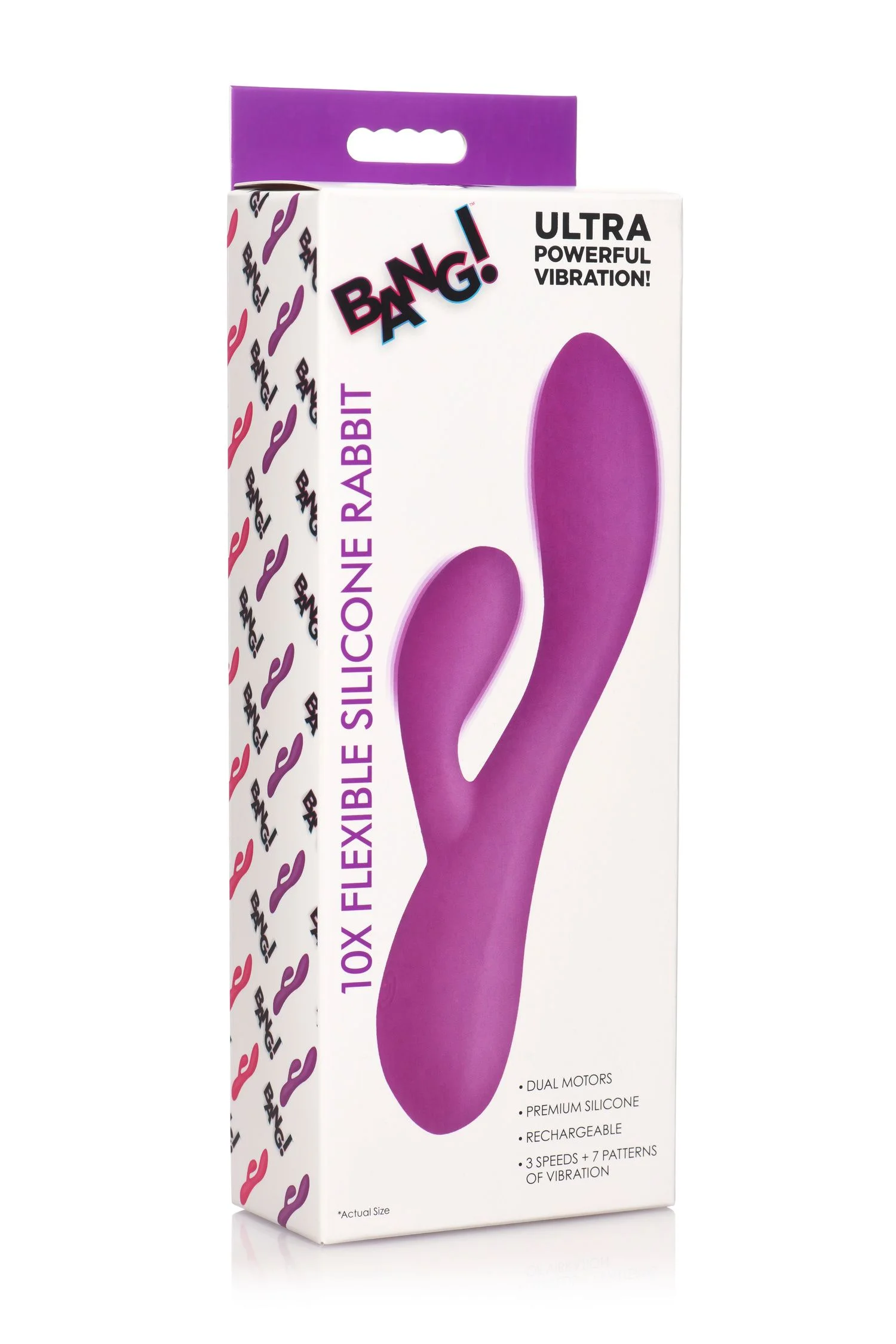 BANG! - Flexibele Rabbit Vibrator Duo Stimulatie - Paars
