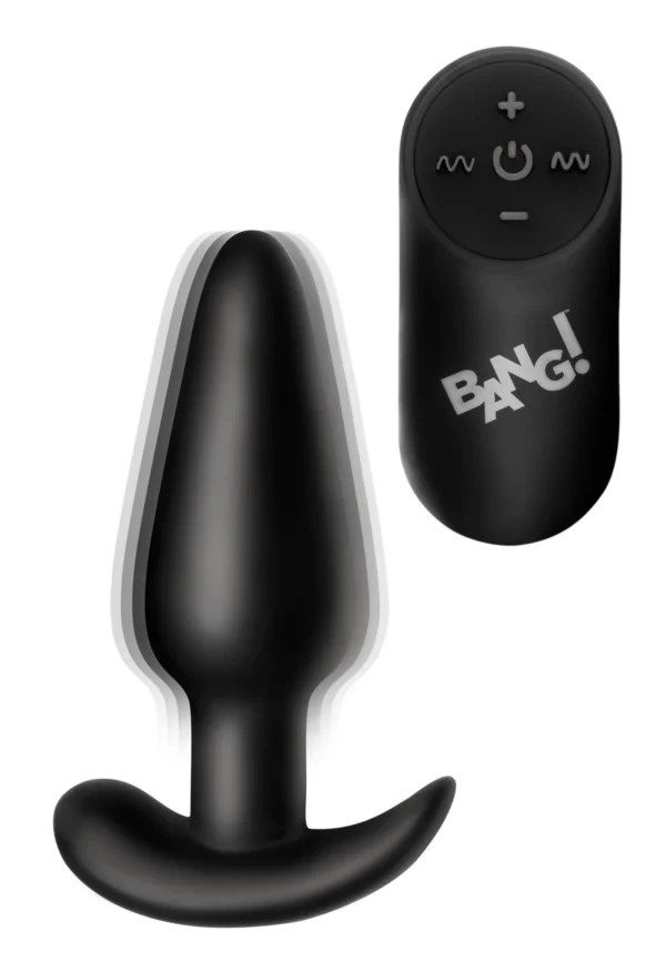 BANG! - Vibrerende Anaalplug met Afstandsbediening -Zwart