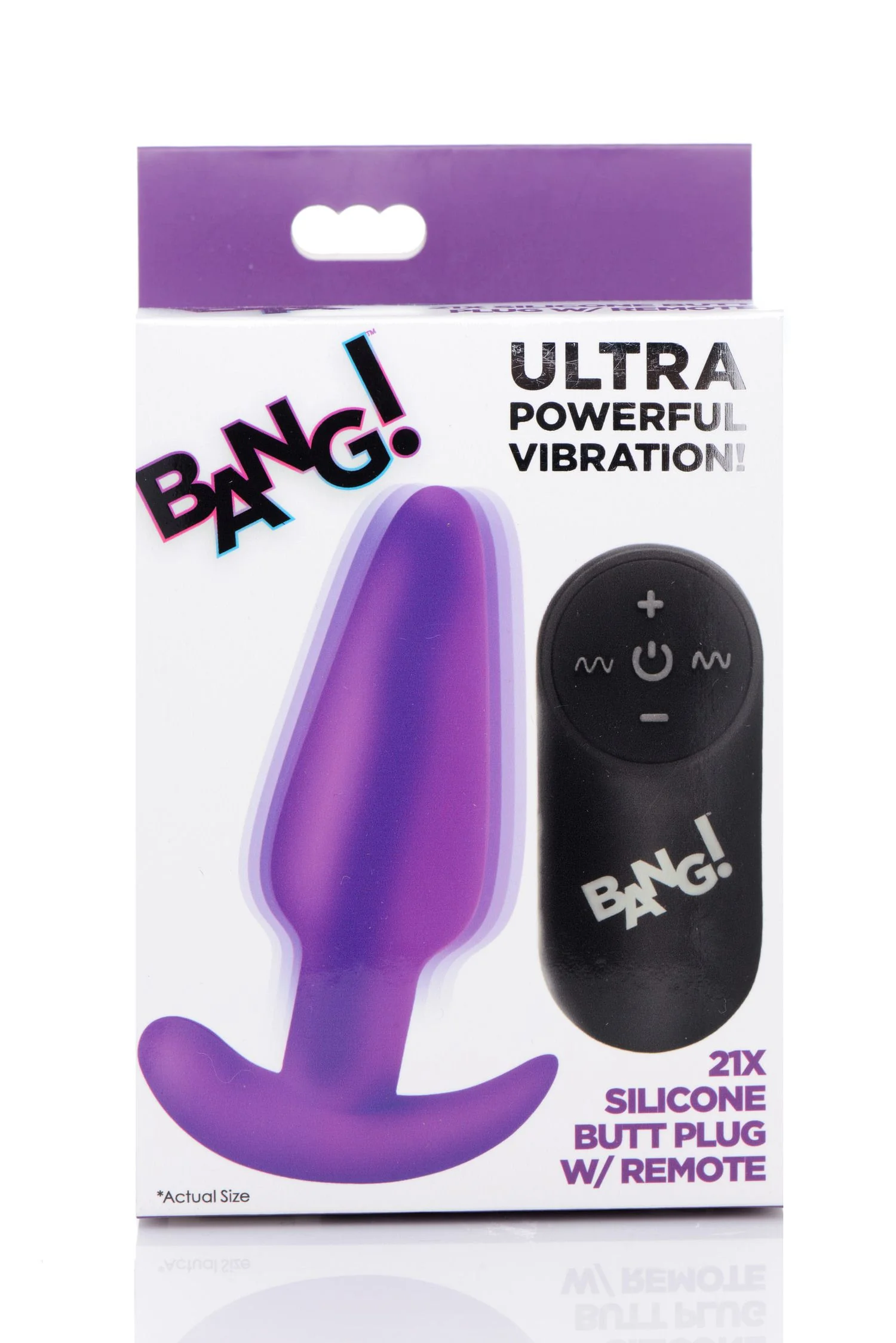 BANG! - Vibrerende Anaalplug met Afstandsbediening - Paars