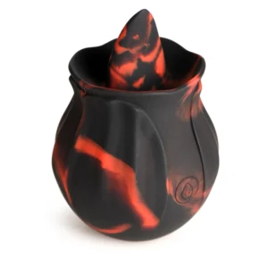 BLOOMGASM - Black Kiss Rimmende Roos Vibrator - Rood/Zwart