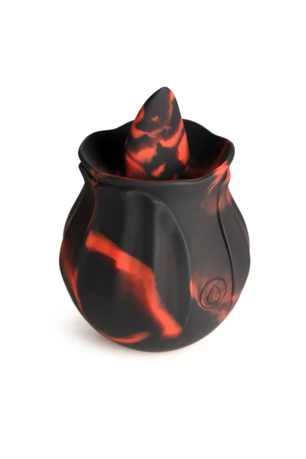BLOOMGASM - Black Kiss Rimmende Roos Vibrator - Rood/Zwart