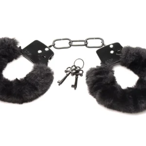 XR Brands - Cuffed In Fur Handboeien - Zwart