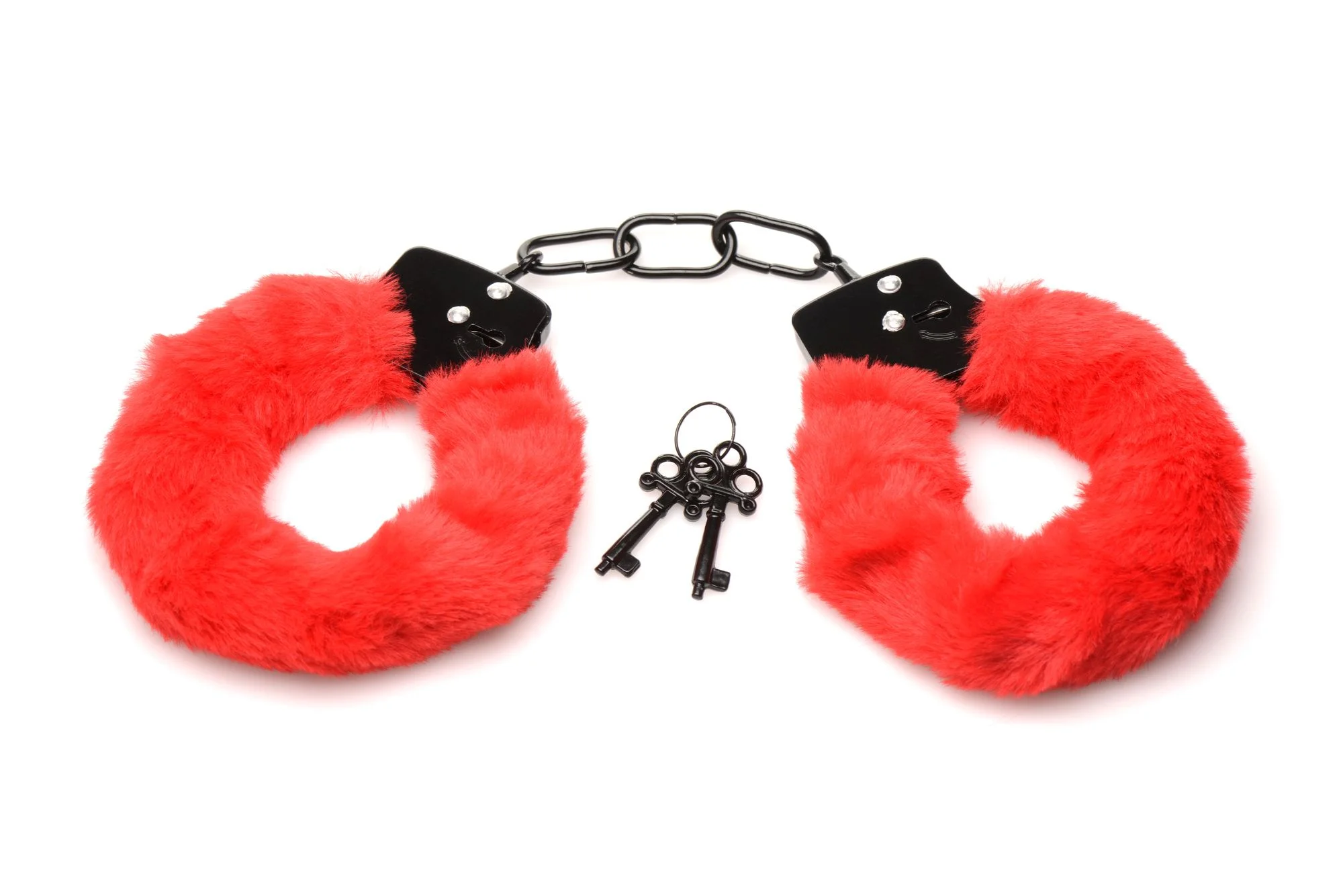 XR Brands - Cuffed In Fur Handboeien - Rood