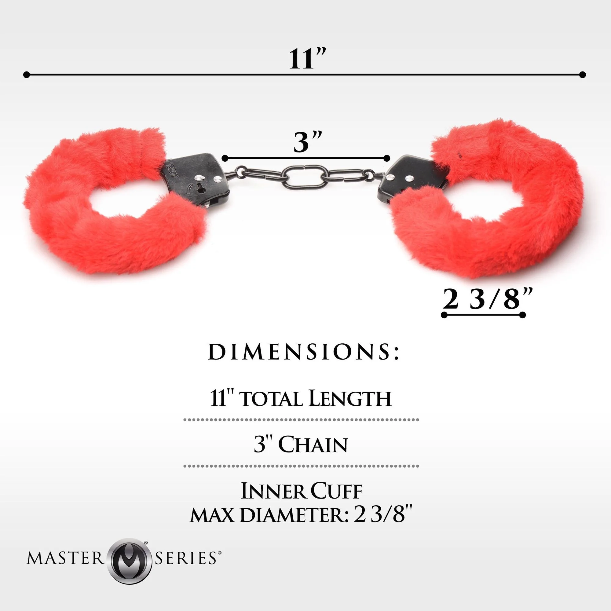 XR Brands - Cuffed In Fur Handboeien - Rood