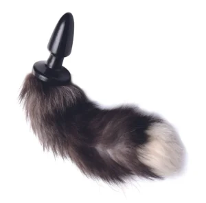 TAILZ - Fox Tail Anaalplug - Zwart/Wi