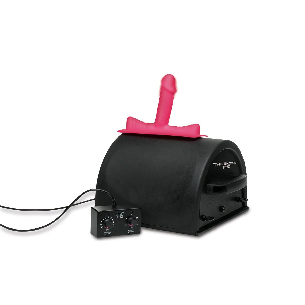 LOVE BOTZ - 50X Saddle Pro Sex Machine met 4 Opzetstukken - Zwart