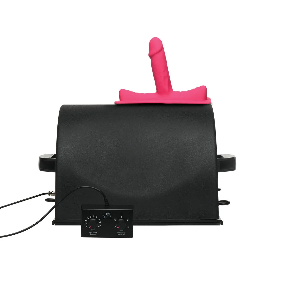 LOVE BOTZ - 50X Saddle Pro Sex Machine met 4 Opzetstukken - Zwart