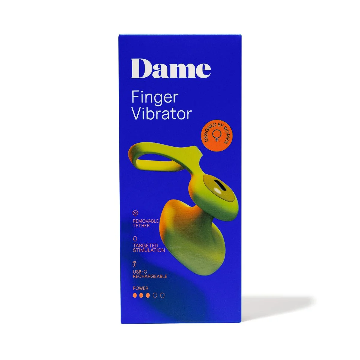 Dame - Fin 2.0 Vinger Vibrator - Citrus