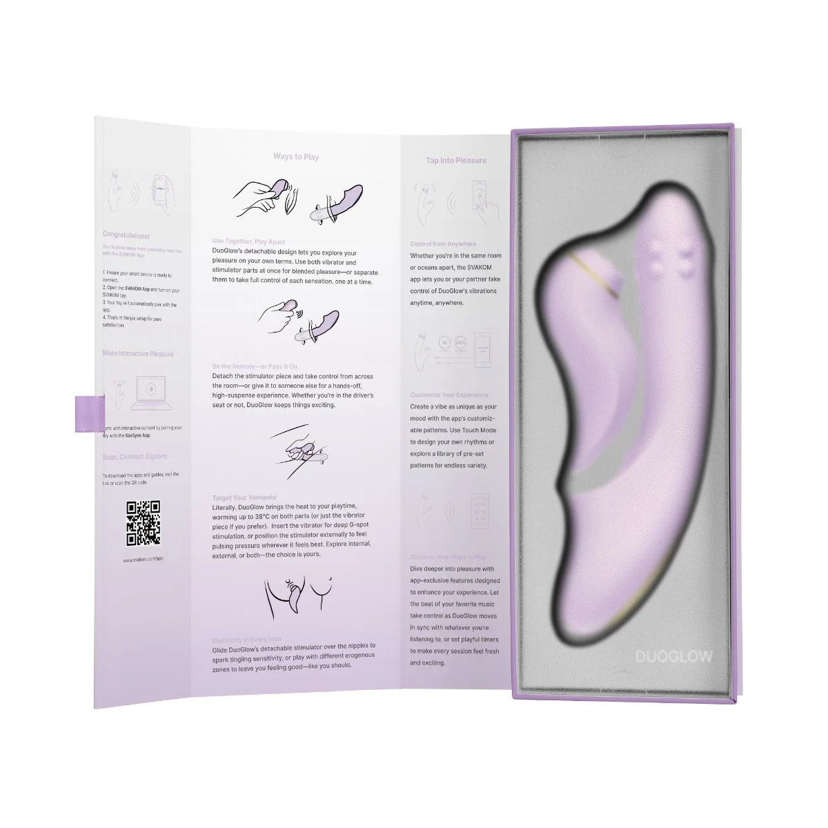 Svakom – DuoGlow App Controlled Vibrator – Paars