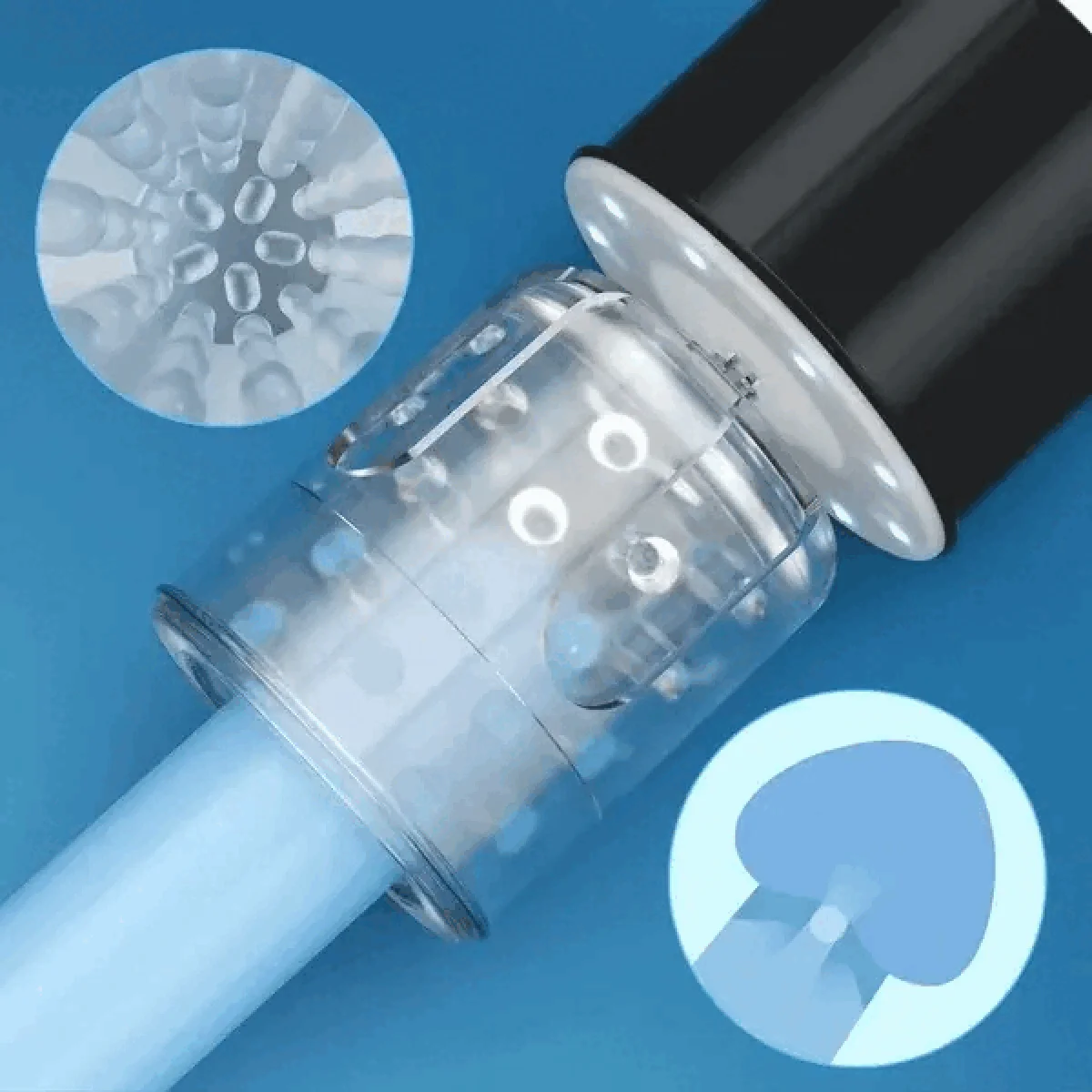 HoneyPlayBox – Adrian Rotating Water Spa Masturbator – Zwart