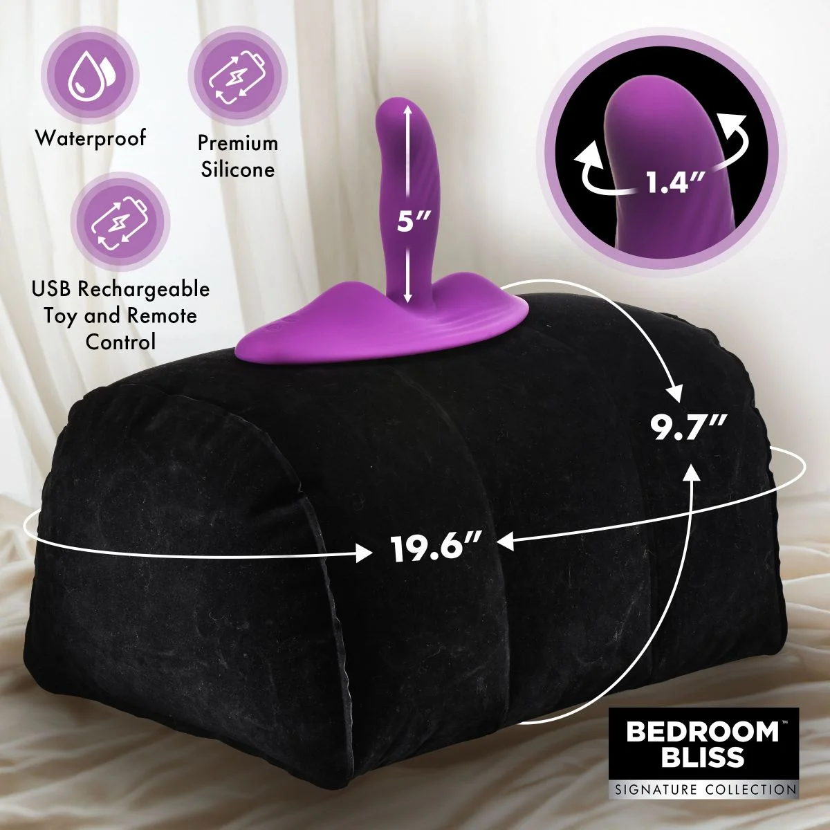 Bedroom Bliss - Love Rider Vibrating Cushion - Remote Control