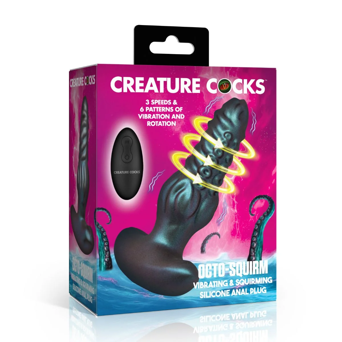 Creature Cocks - Octo-Squirm Vibrerende Anaalplug - 12,4 cm