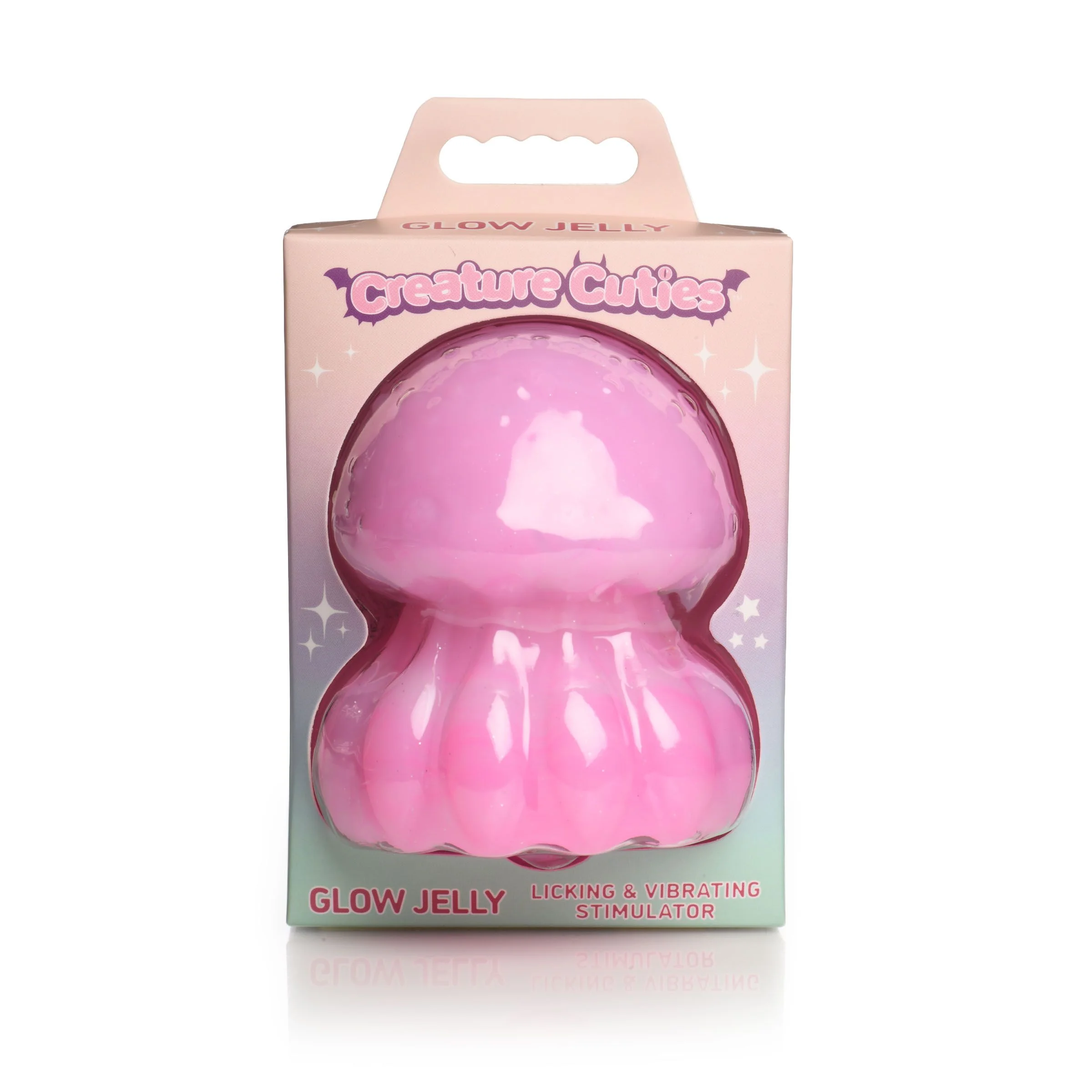 Creature Cocks - Glow Jelly Likkend & Vibrerende Clitoris Stimulator - Roze